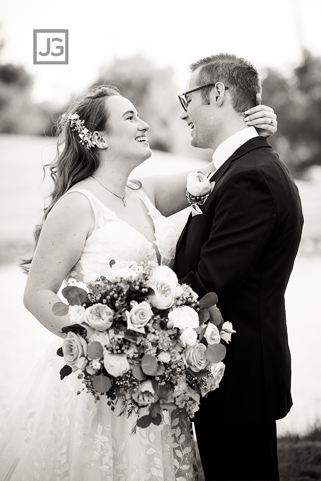 Black and White Wedding Photo