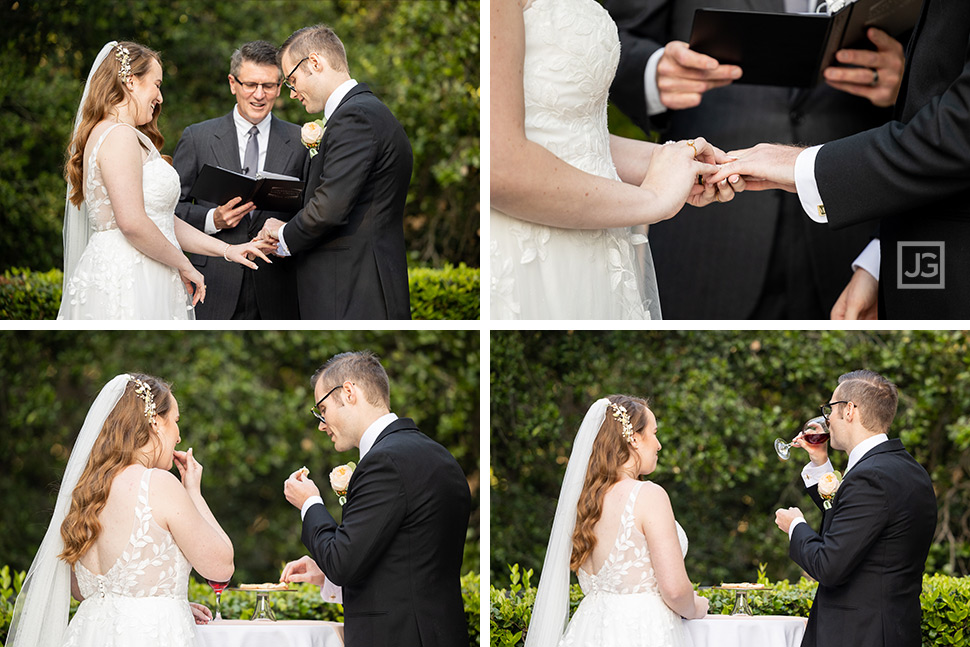 Ring Exchanges Sierra La Verne Wedding Ceremony