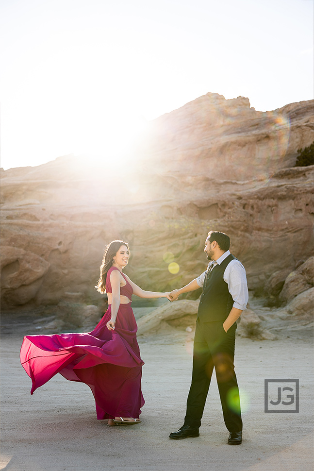 Vasquez Rocks Engagement Photography