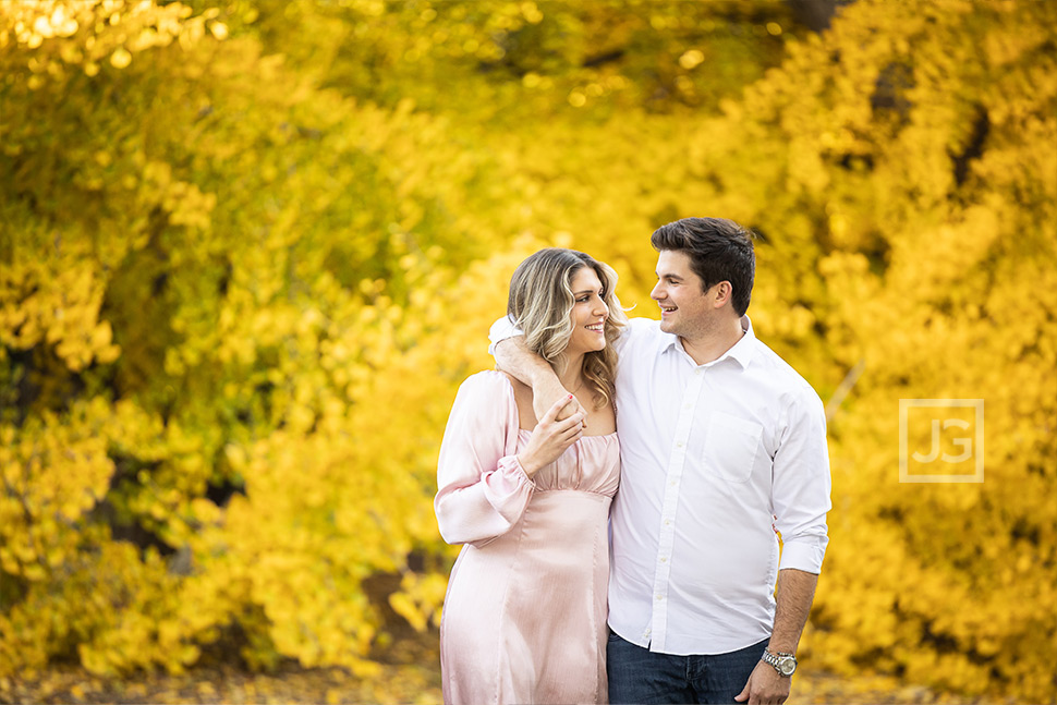 Yellow Leaves Engagement Photos