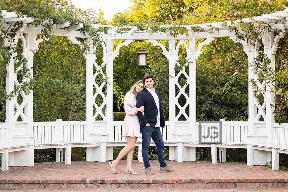 LA Arboretum Gazebo Engagement Photos