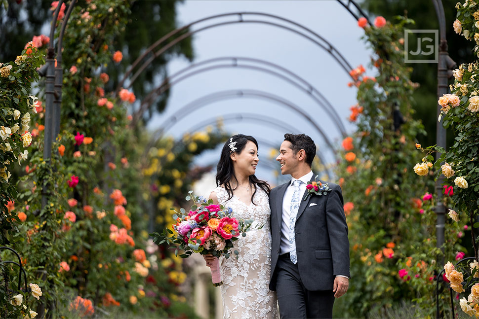 Rose Garden Wedding Photos Huntington Library