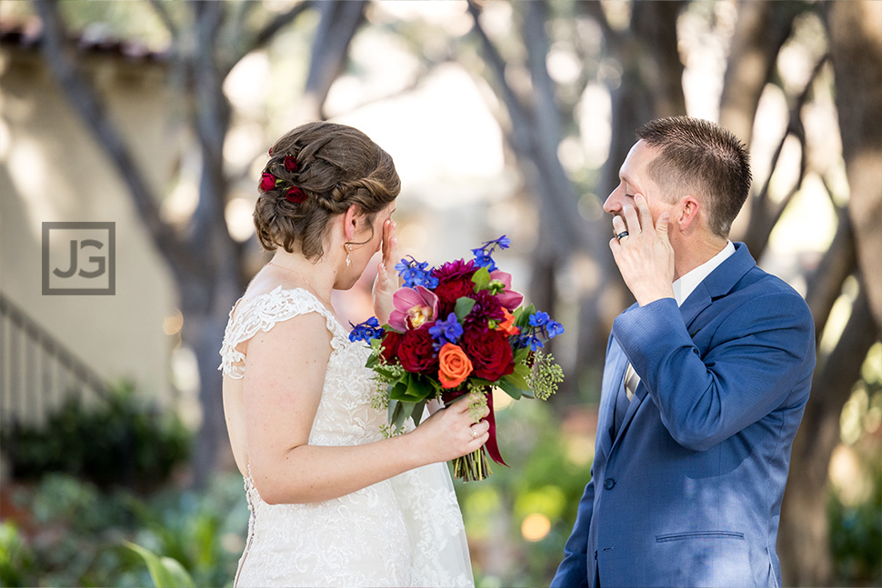 Groom Tearing Up