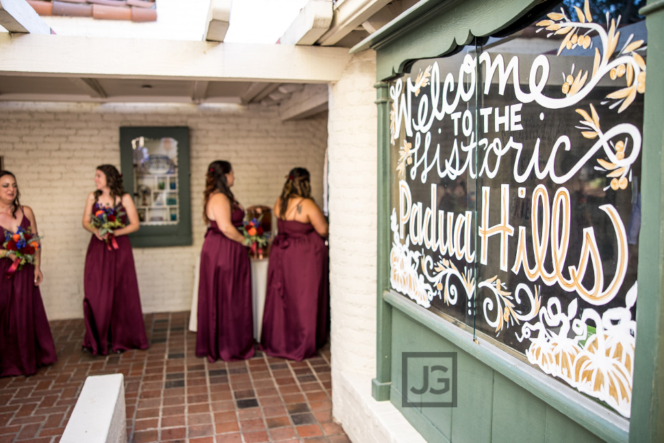 Bridal Party Lining Up for Procession