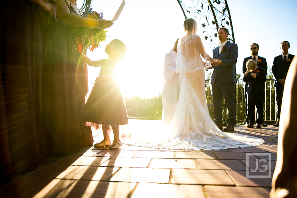 Cute Flower Girl during Wedding Ceremony