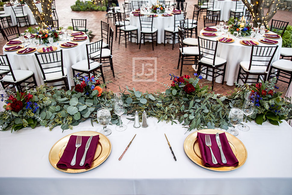 Bride and Groom Table