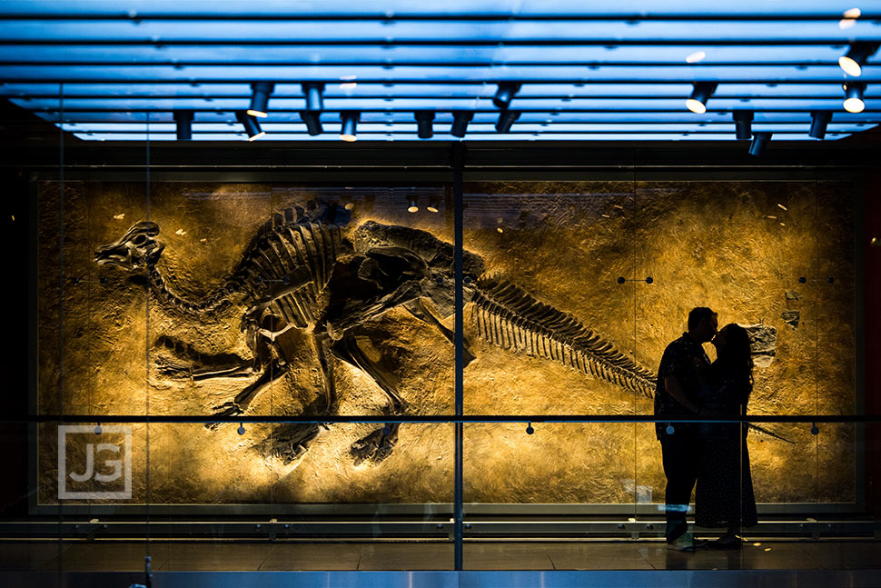 Dinosaur Engagement Photo