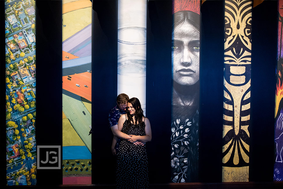 Engagement Photo with Artwork
