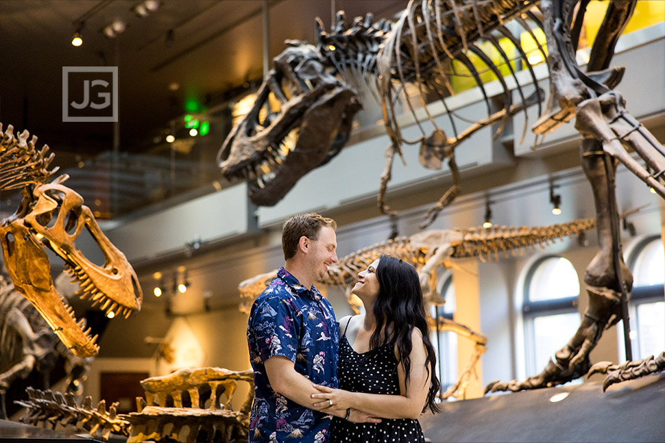 Engagement Photos with Dinosaurs