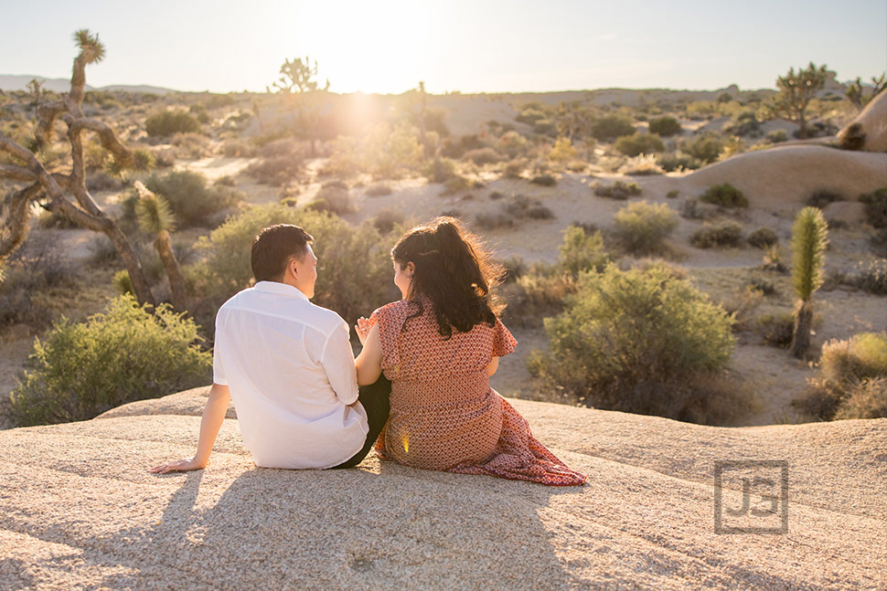 Watching the desert sunset