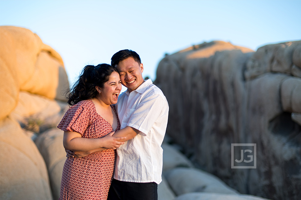 Cute moment during blue hour