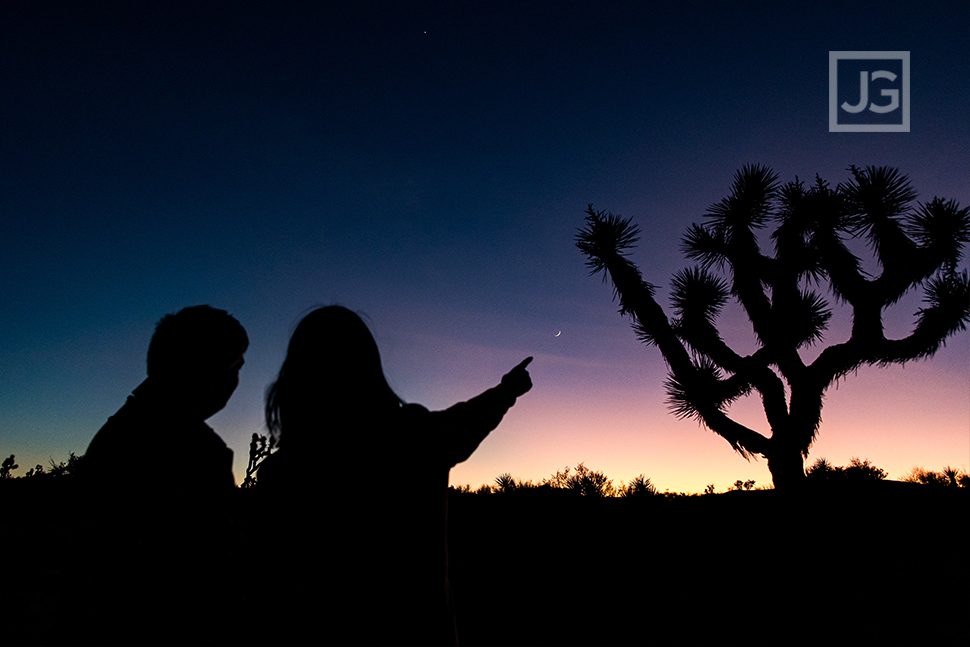 Pointing at the Crescent Moon