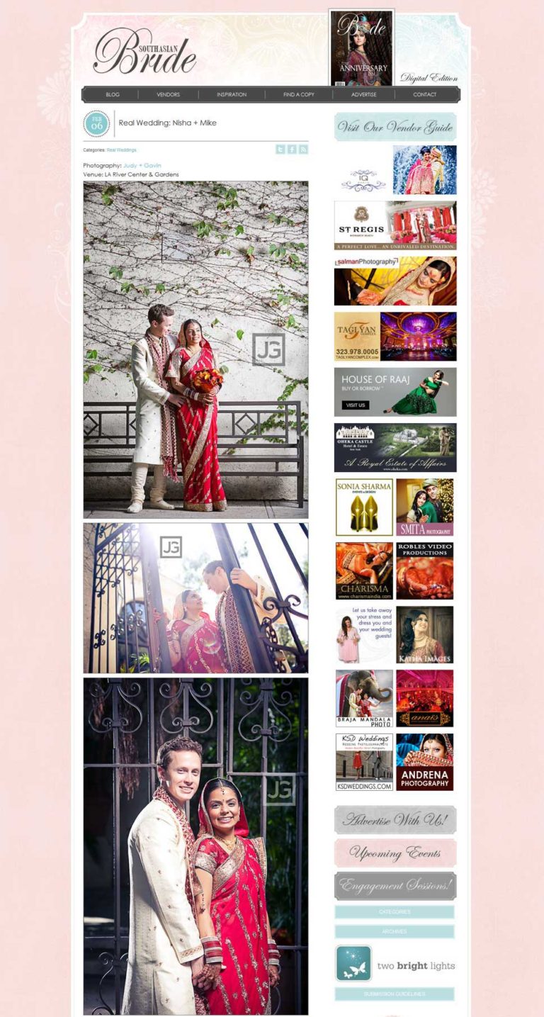 Read more about the article Indian Wedding Photos | Featured on South Asia Bride Magazine