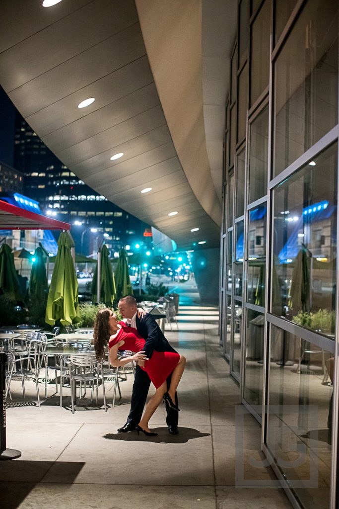 Engagement Photography Downtown at Night