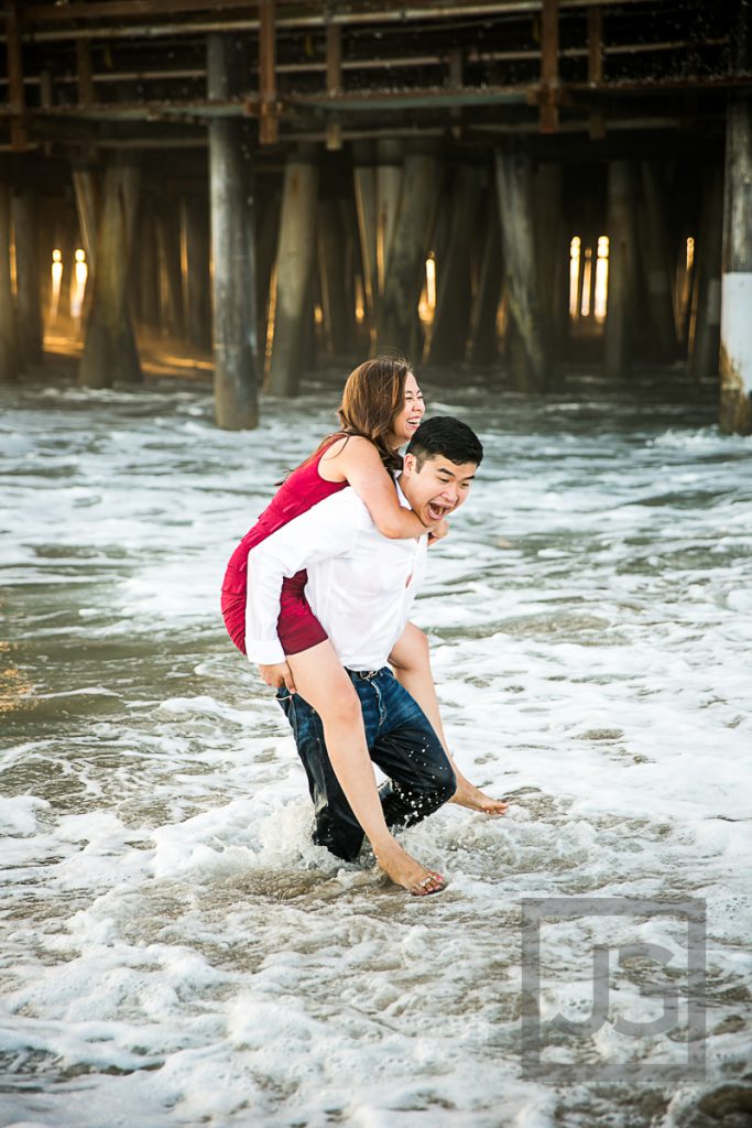 Santa Monica beach and pier