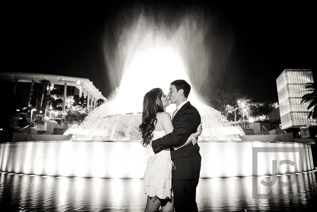 downtown Los Angeles, water fountain, Grand Park