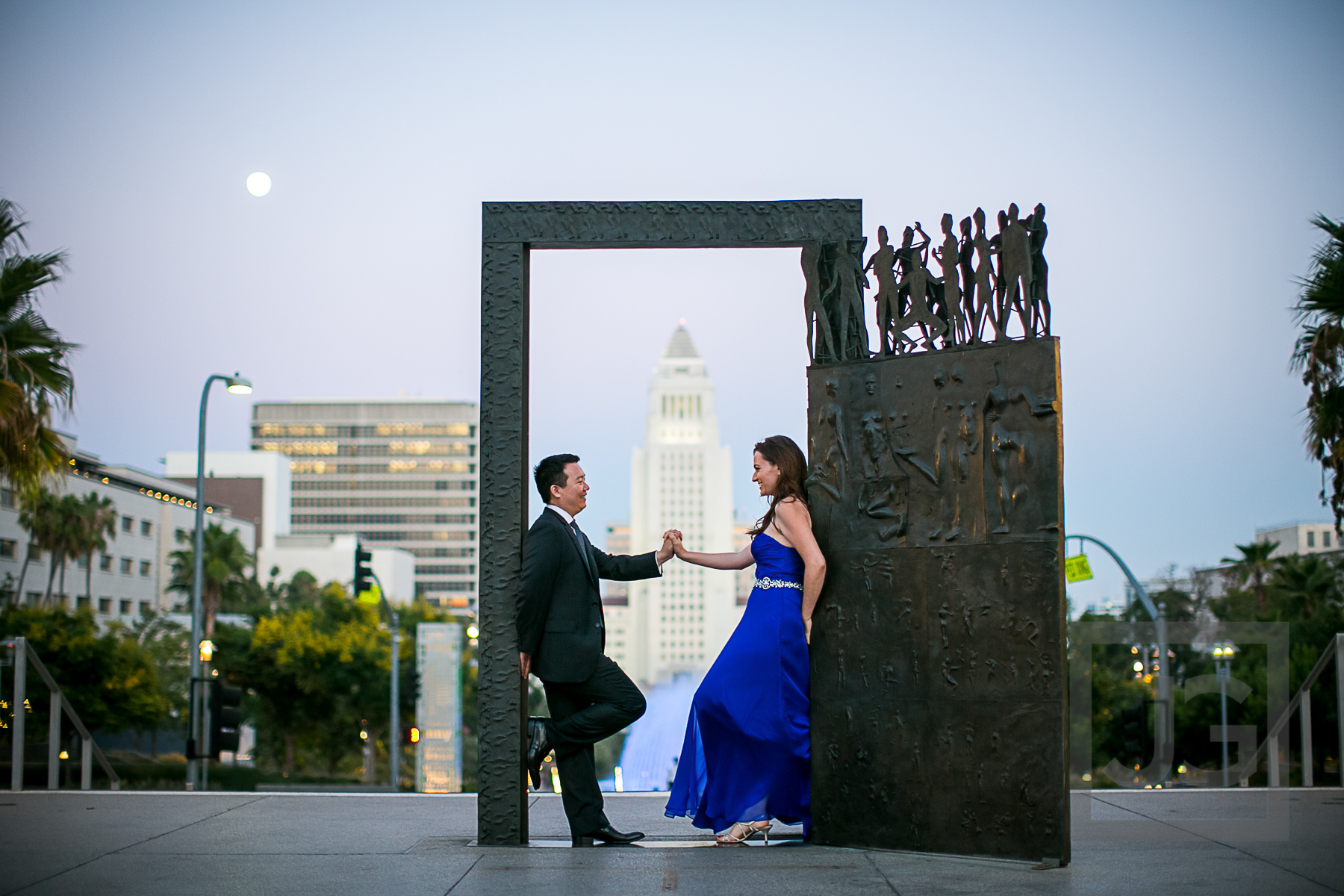 Downtown Los Angeles Engagement Photography