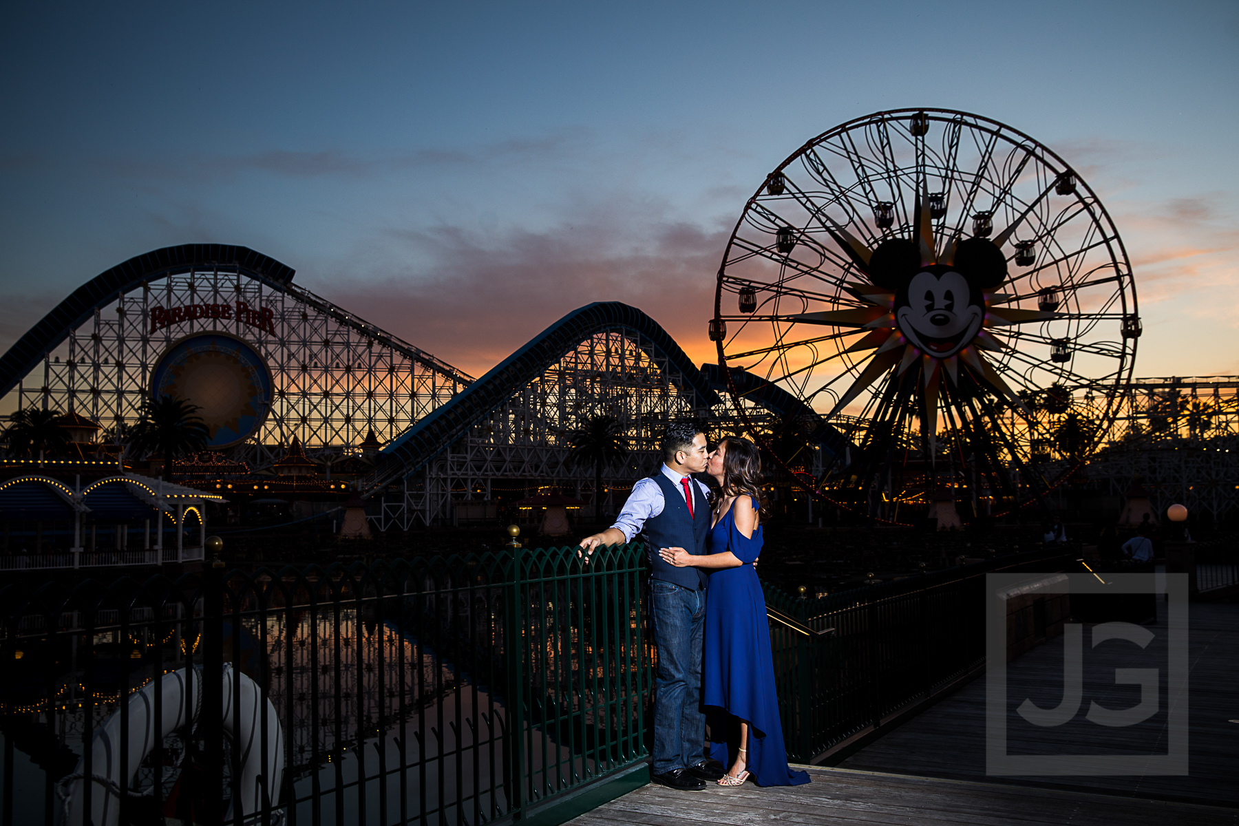 Disneyland Sunset Engagement Photography