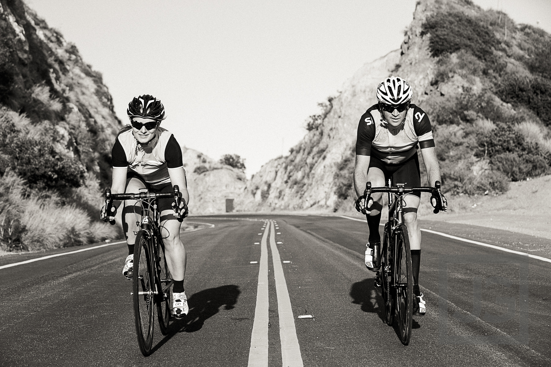 Engagement Photography Cycling in Malibu Canyon