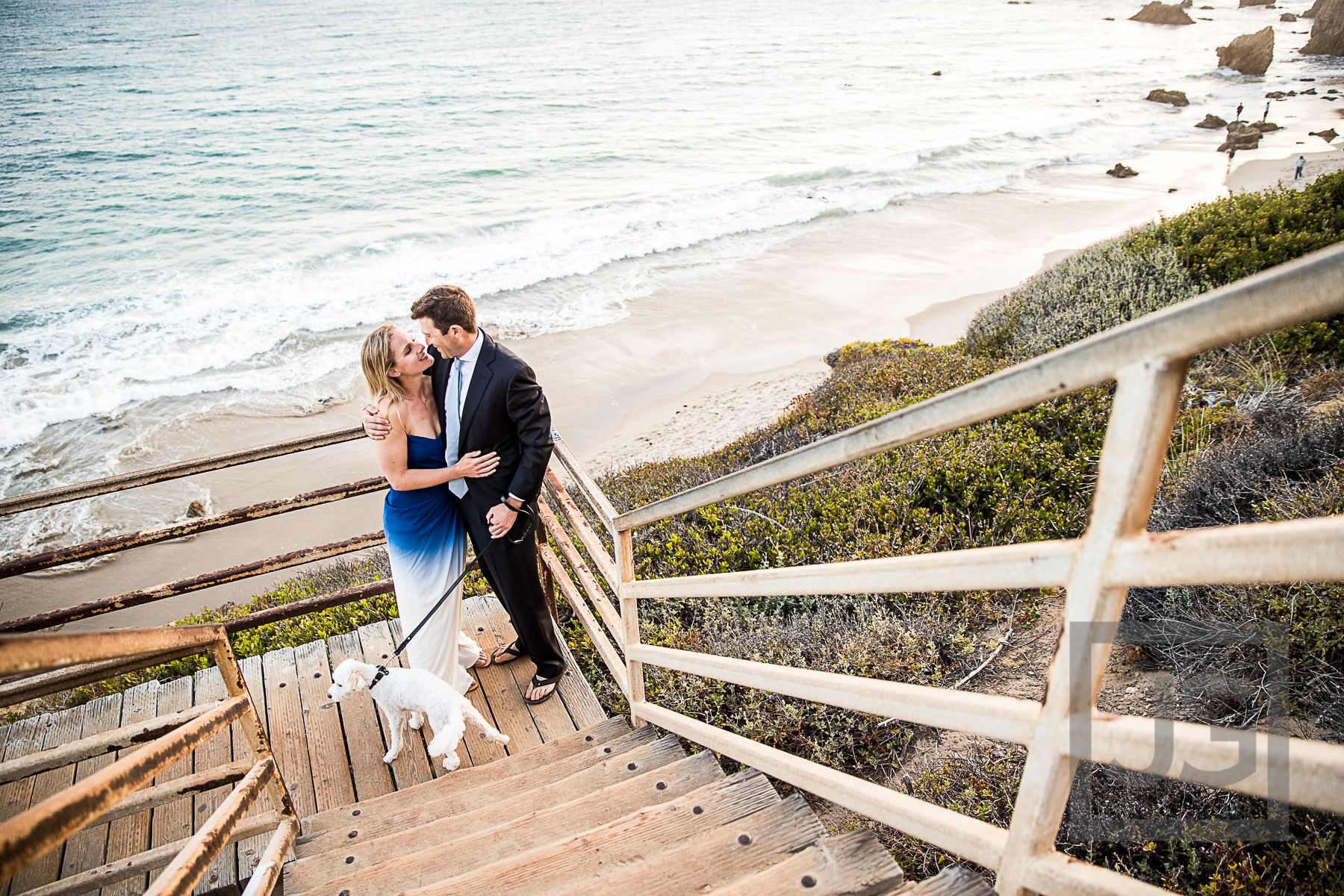 Engagement Photography Malibu with dog