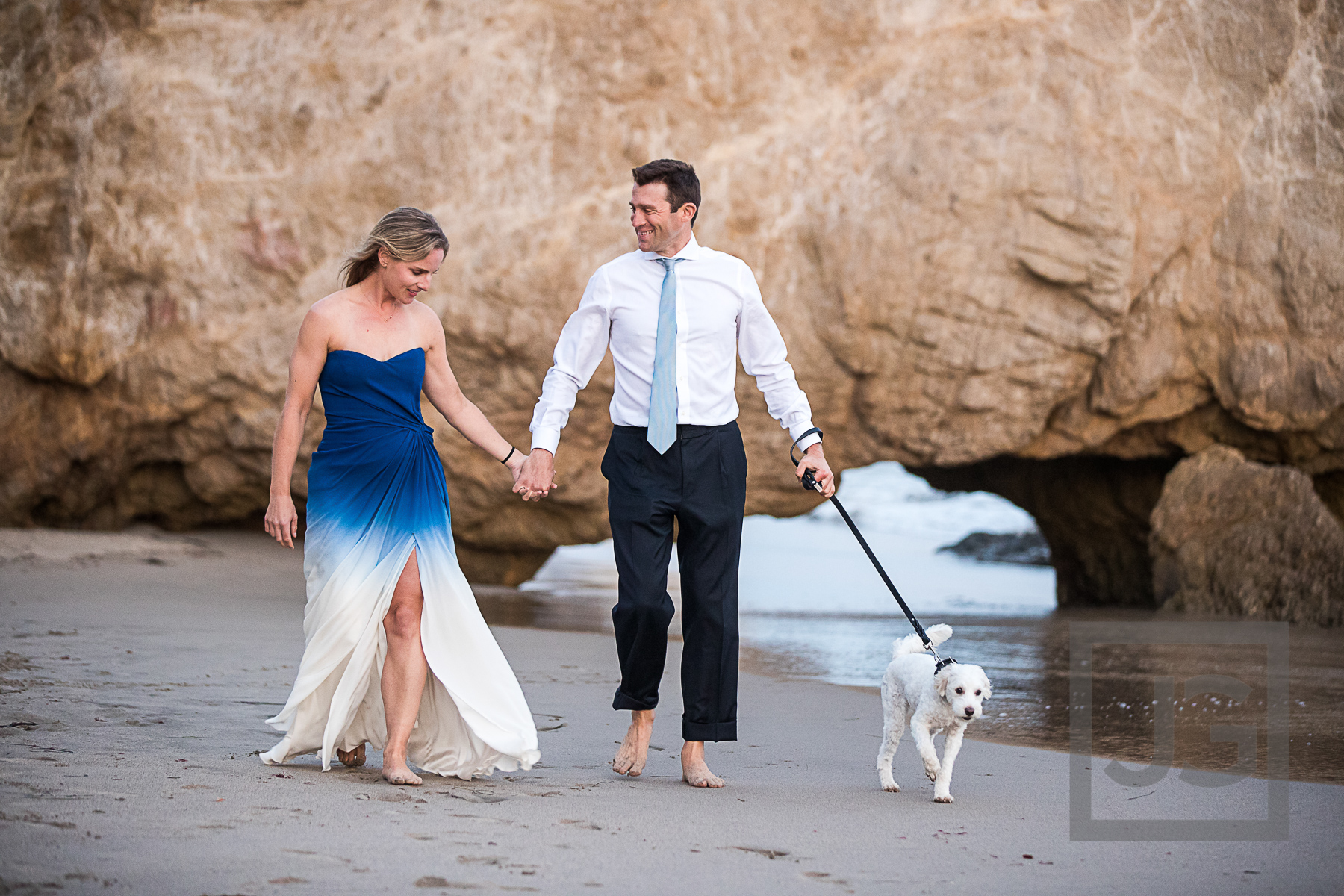 Engagement Photography Malibu with dog