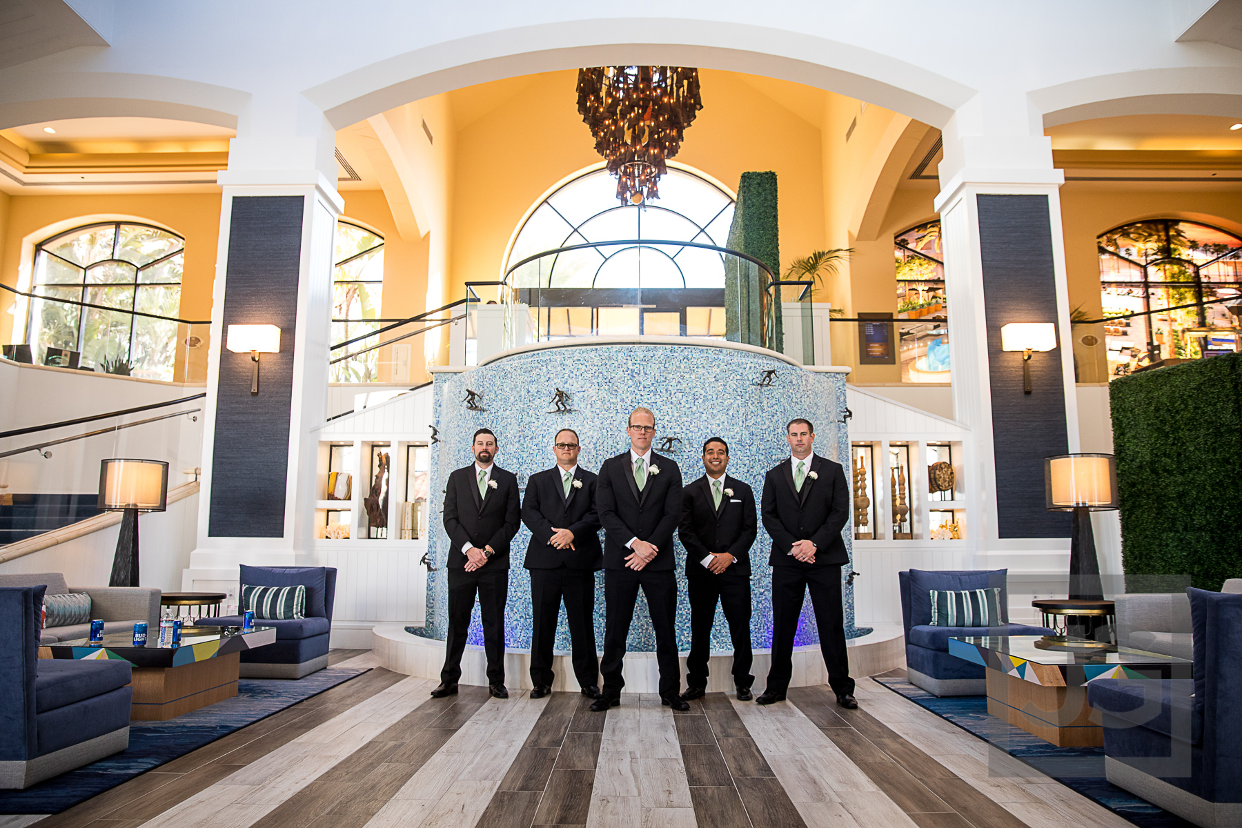 Hilton Waterfront Groomsmen Photos