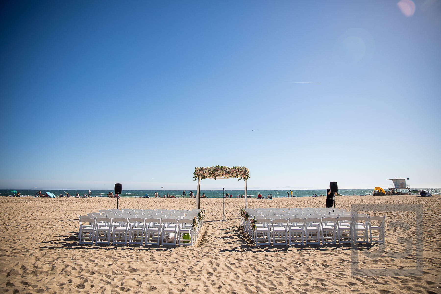 Hilton Waterfront Wedding Ceremony on Beach