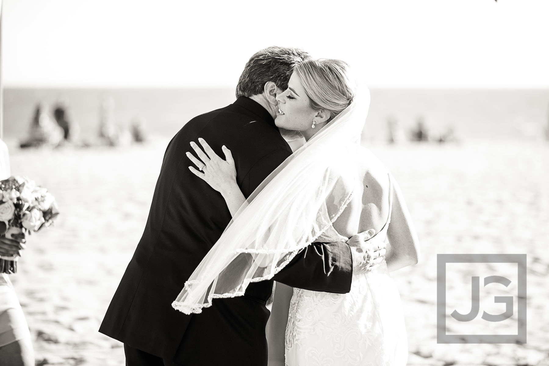 Hilton Waterfront Wedding Ceremony Bride Handed Off