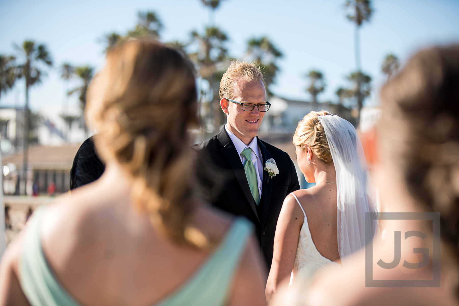 Hilton Waterfront Wedding Ceremony Groom