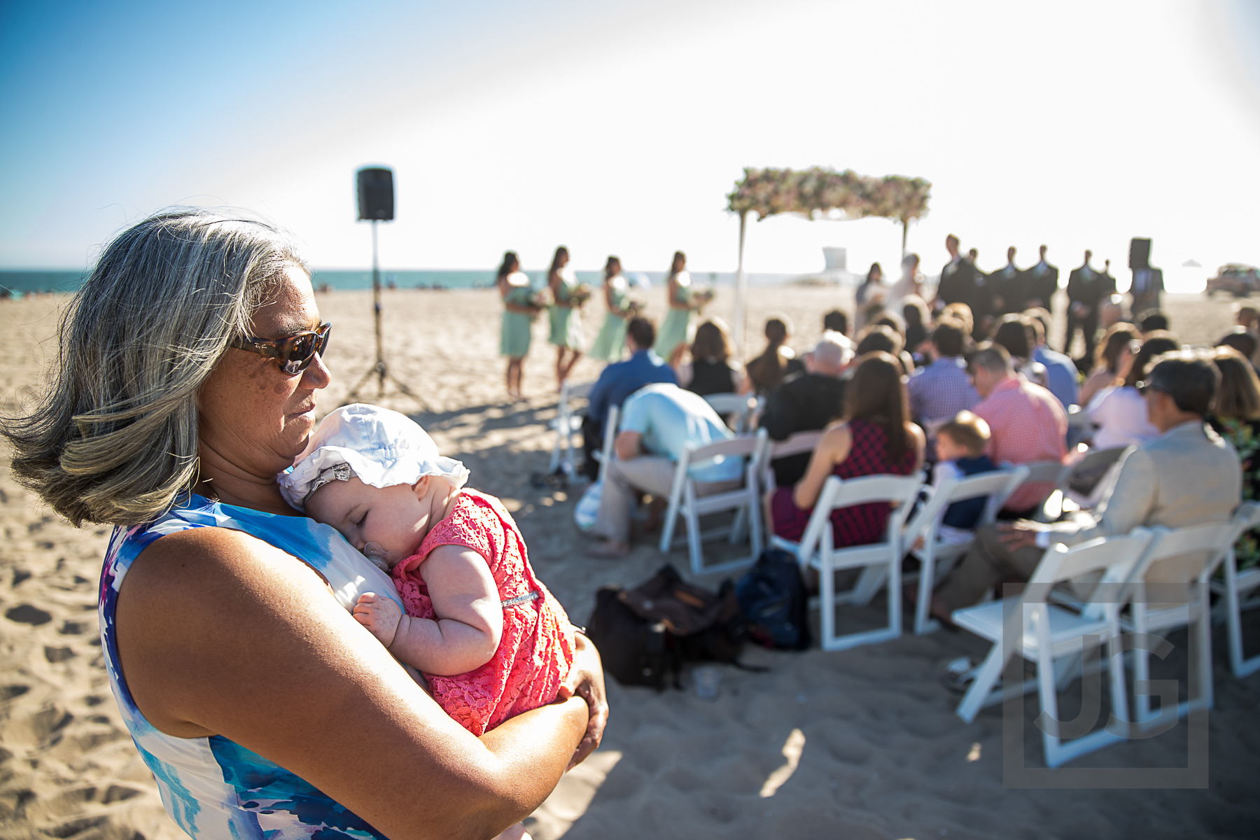 Hilton Waterfront Wedding Ceremony Candid