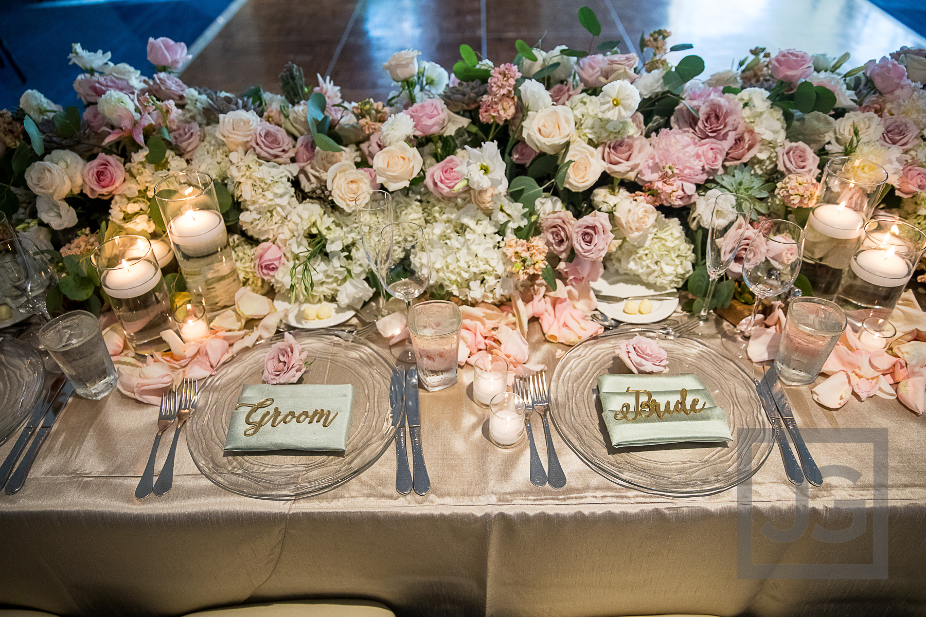 Hilton Waterfront Wedding Reception Tables