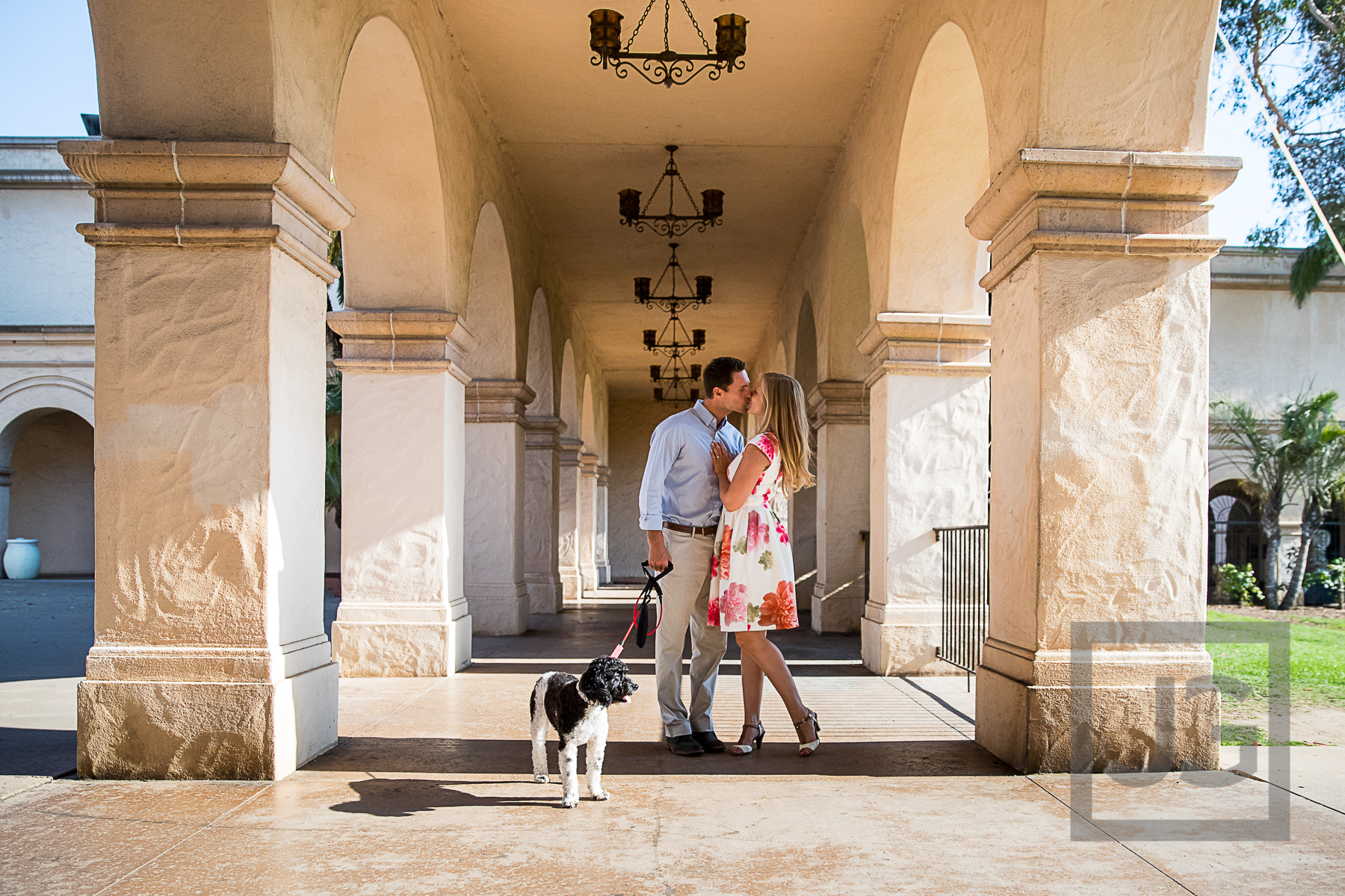 Balboa Park Engagement Photography with Dog