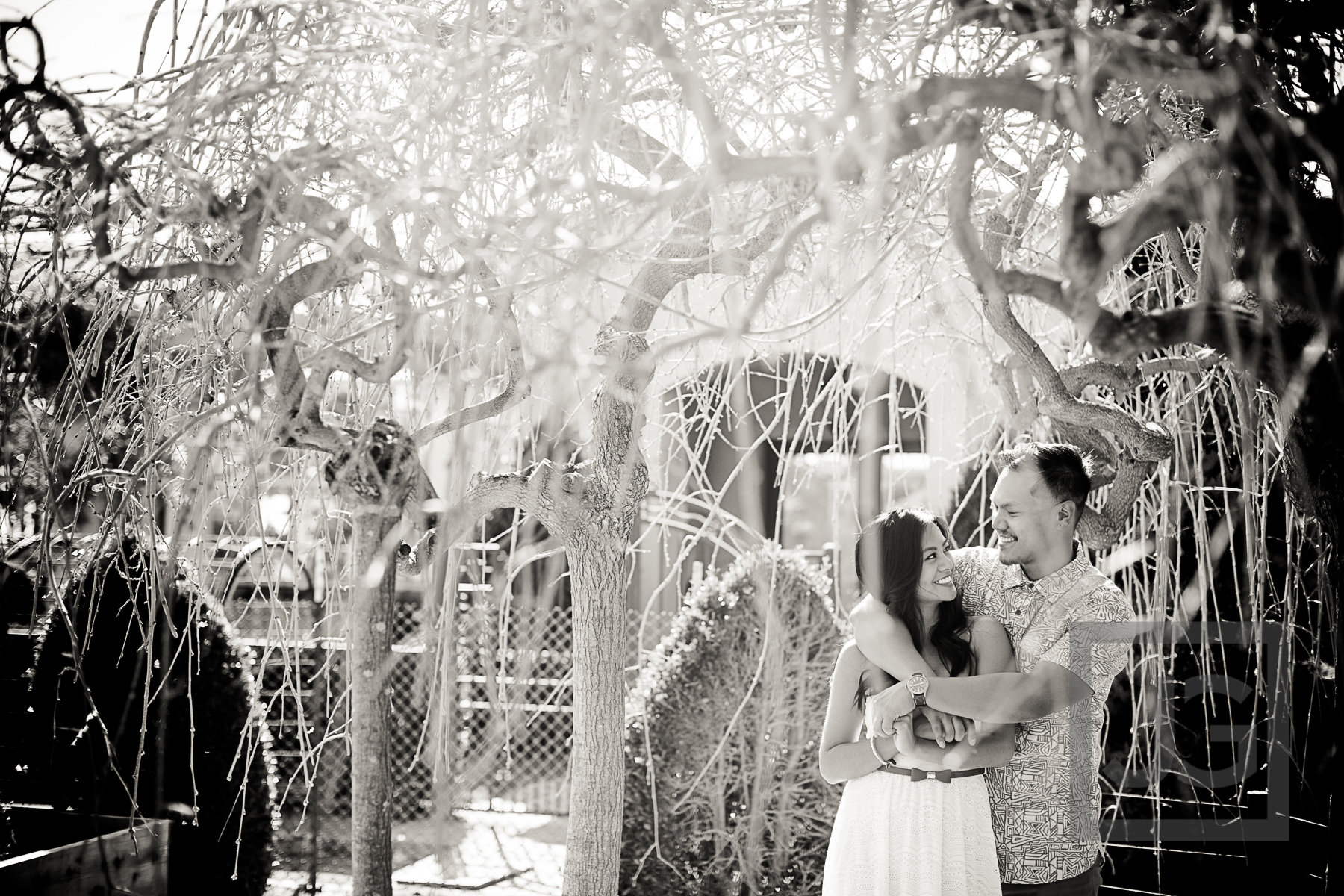 Engagement Photography Huntington Library Kid's Garden