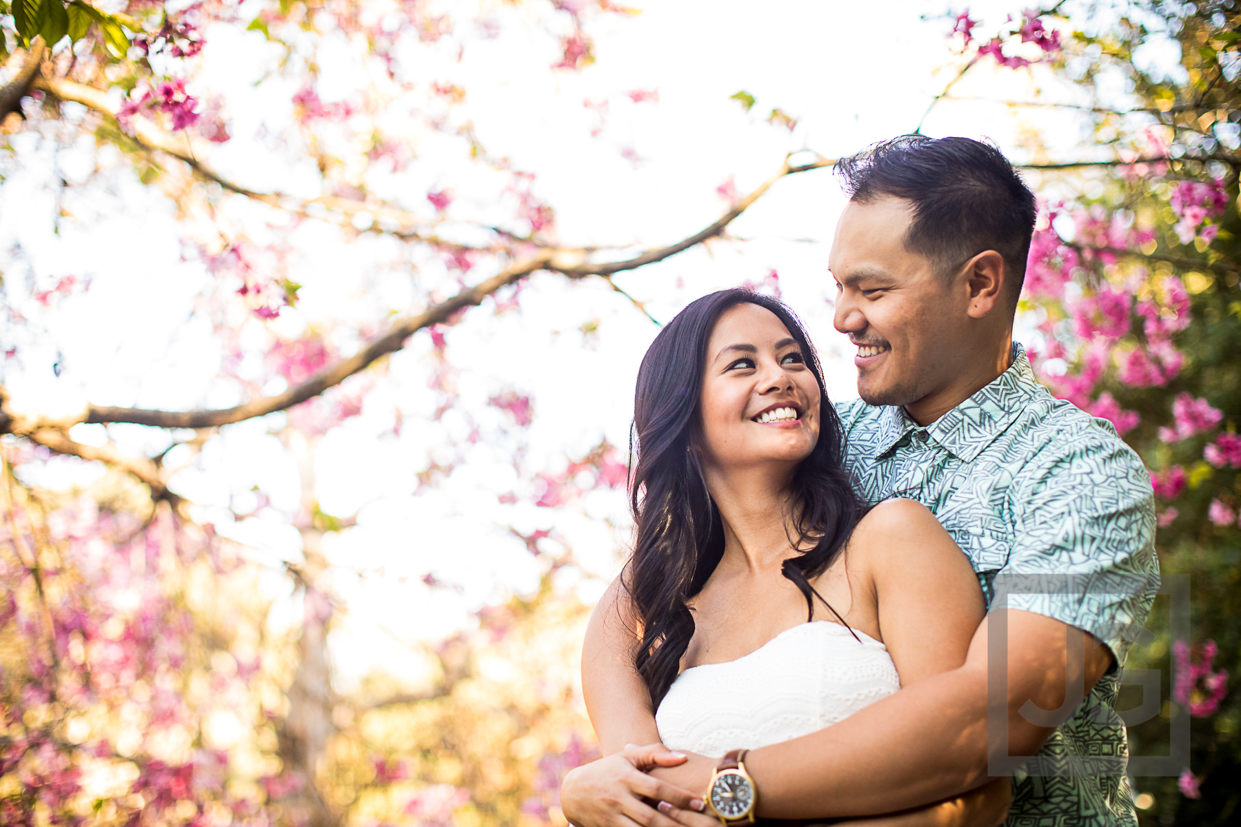 Engagement Photos Huntington Library Cherry Blossoms