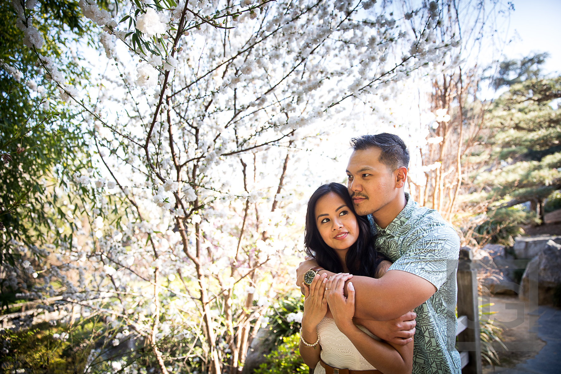 Engagement Photos Huntington Library Cherry Blossoms