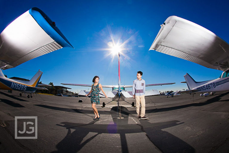 Airport Engagement Photography, WDCH, Santa Monica | Janice and Kawai