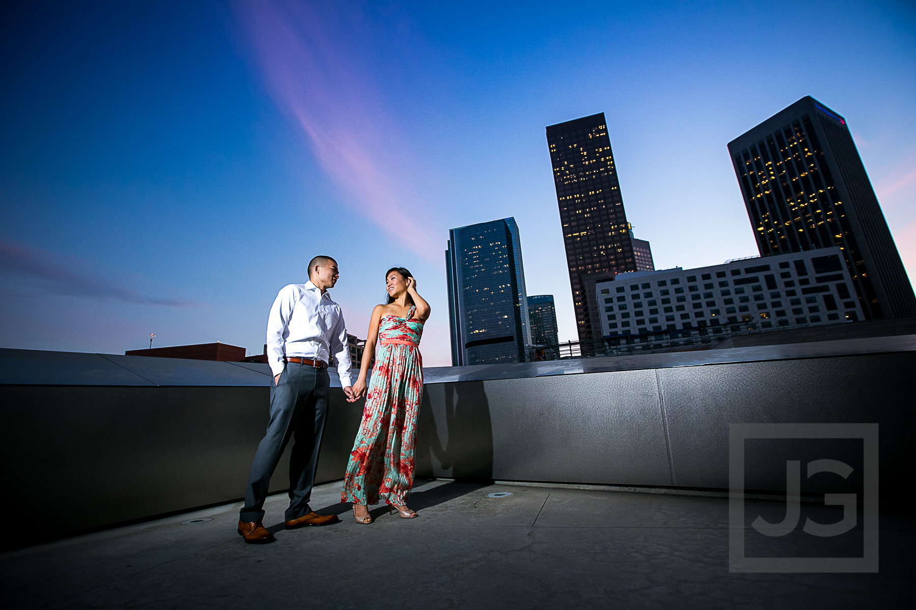 Downtown Los Angeles Engagement Photography