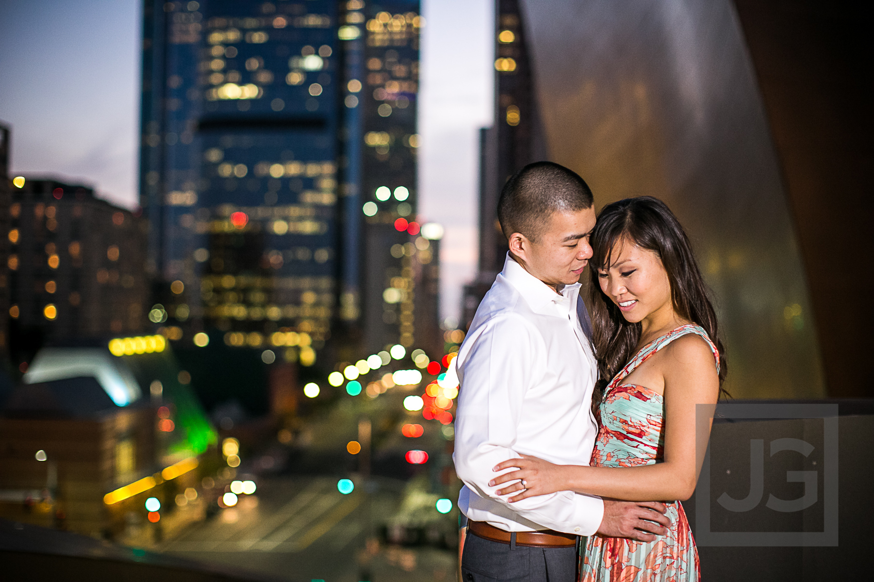 Downtown Los Angeles Engagement Photography