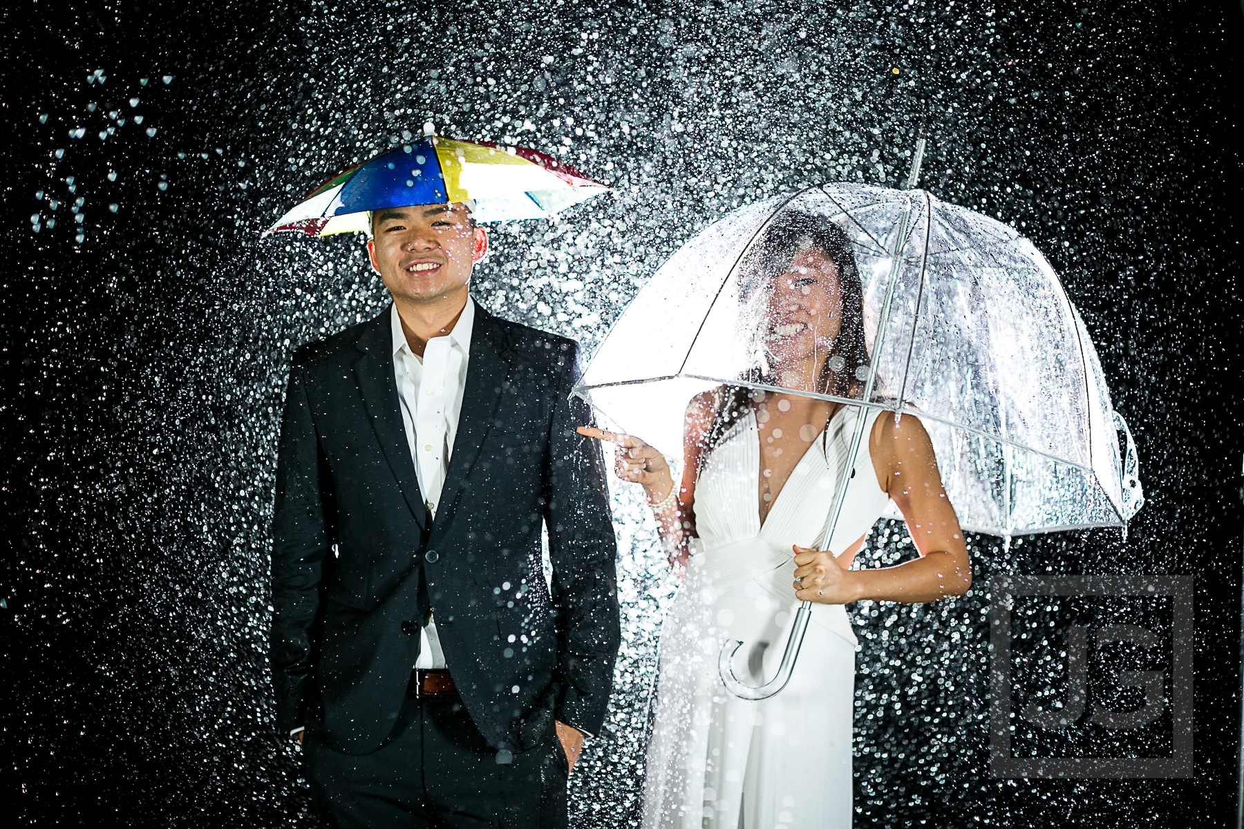 Water Fountain Engagement Photo Funny